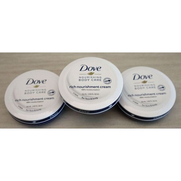 Dove Nourishing Body Care Rich Nourishment Cream -  1.69 FL OZ - Lot of 3 - Picture 1 of 3